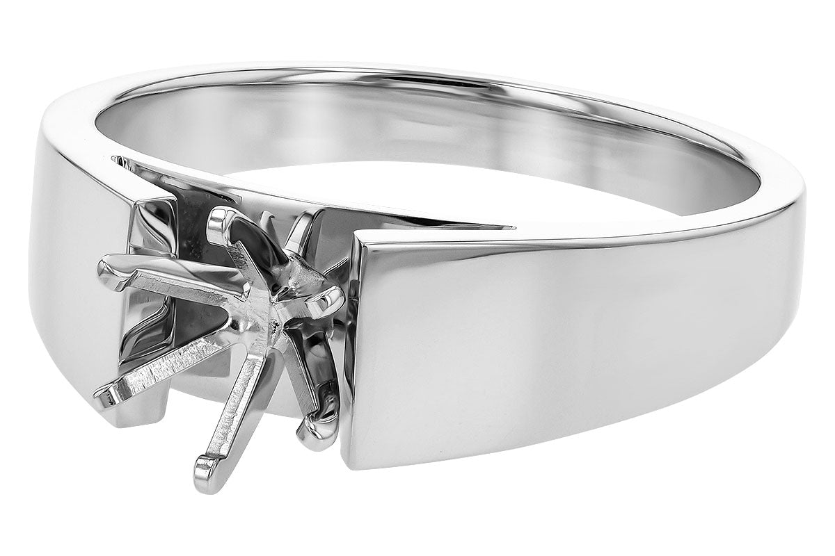 Allison Kaufman Engagement Ring Semi-Mount in 14K White Gold (L7805), alternate view