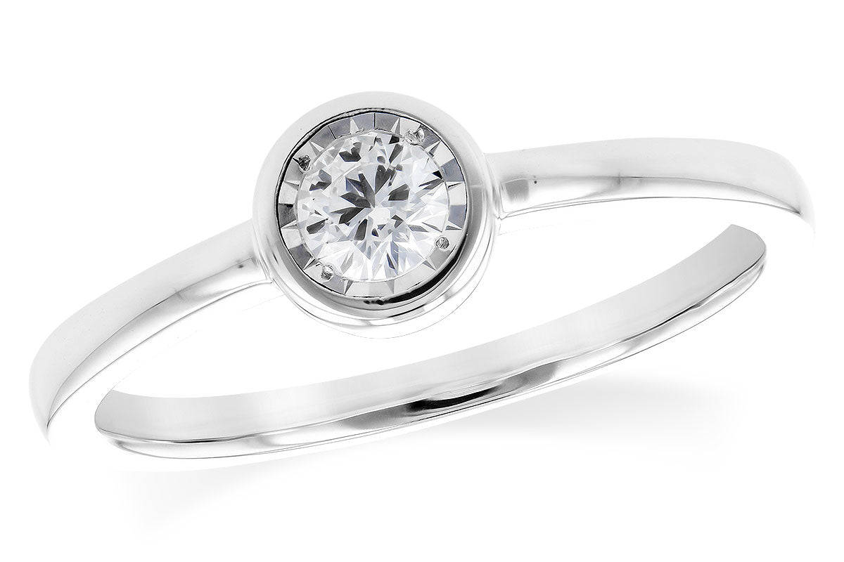 Allison Kaufman Diamond Ring in 14K White Gold, 0.19 ctw (DR60-19)