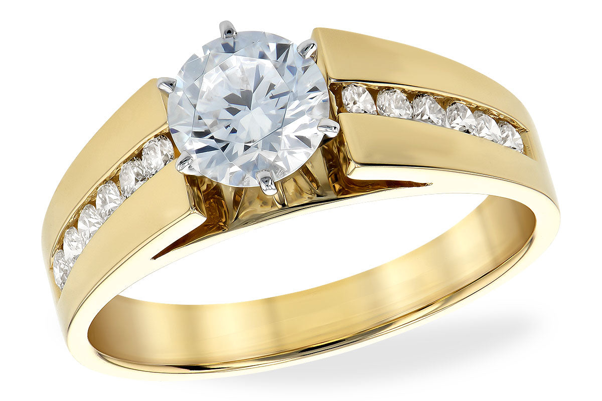Allison Kaufman Diamond Engagement Ring Semi-Mount in 14K Yellow Gold, 0.27 ctw (L7434)