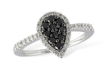 Allison Kaufman Black Diamond Ring in 14K White Gold, 0.53 ctw