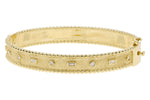 Allison Kaufman Baguette Diamond Bangle Bracelet in 14K Yellow Gold, 0.22 ctw, alternate view