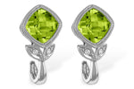 Allison Kaufman Peridot & Diamond Earrings in 14K White Gold, 1.94 ctw