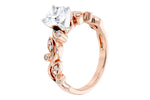 Allison Kaufman Diamond Engagement Ring Semi-Mount in 14K Rose Gold, 0.14 ctw (L7757), alternate view