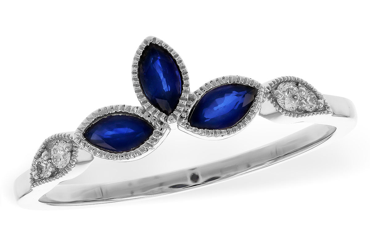 Allison Kaufman Sapphire & Diamond Band Enhancer in 14K White Gold, 0.38 ctw
