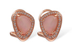 Allison Kaufman Rose Quartz & Diamond Earrings in 14K Rose Gold, 3.91 ctw