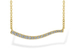 Allison Kaufman Diamond Necklace in 14K Yellow Gold, 0.25 ctw (N7920)