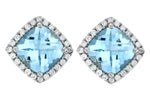 Allison Kaufman Aquamarine & Diamond Earrings in 14K White Gold, 1.75 ctw (E1500), alternate view