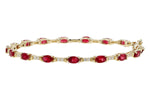Allison Kaufman Ruby & Diamond Bracelet in 14K Yellow Gold, 4.97 ctw
