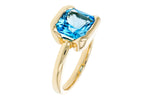 Allison Kaufman Blue Topaz Ring in 14K Yellow Gold, 3.50 ctw, alternate view