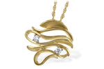 Allison Kaufman Diamond Necklace in 14K Yellow Gold, 0.12 ctw (N8015)