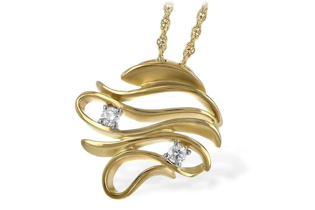 Allison Kaufman Diamond Necklace in 14K Yellow Gold, 0.12 ctw (N8015)