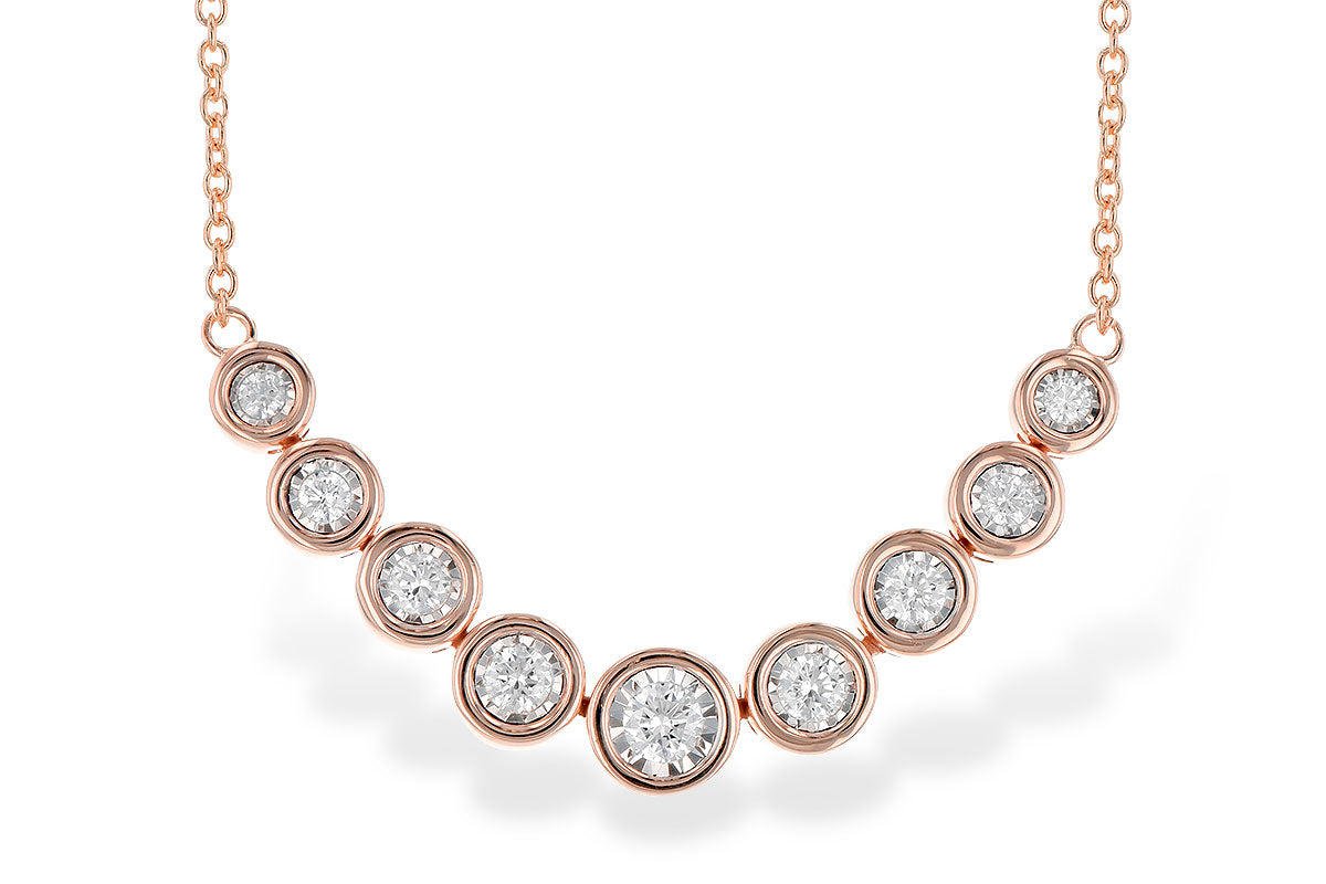Allison Kaufman Diamond Necklace in 14K Rose Gold, 0.75 ctw