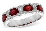 Allison Kaufman Ruby & Diamond Wedding Band in 14K White Gold, 1.84 ctw