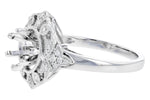 Allison Kaufman Diamond Engagement Ring Semi-Mount in 14K White Gold, 0.15 ctw (L7788), alternate view