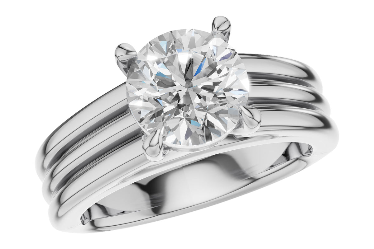 Allison Kaufman Diamond Engagement Ring Semi-Mount in 14K White Gold, 0.04 ctw (L7919)