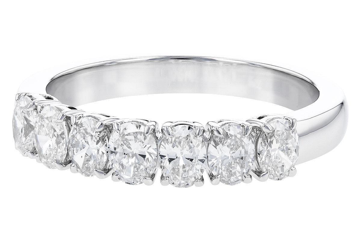 Allison Kaufman Fancy-Cut Diamond Wedding Band in 14K White Gold, 0.97 ctw, alternate view