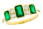 Allison Kaufman Emerald & Diamond Ring in 14K Yellow Gold, 1.19 ctw