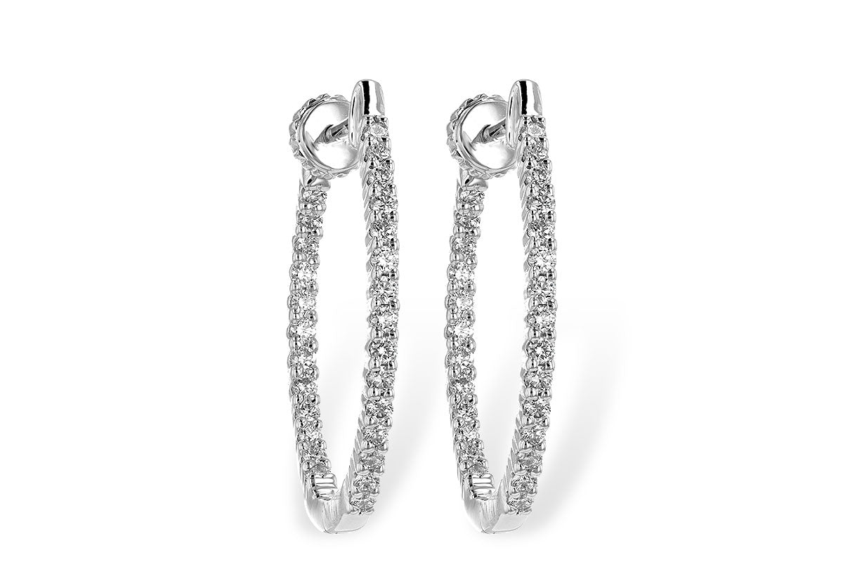 Allison Kaufman Diamond Earrings in 14K White Gold, 0.50 ctw (ER807-50)