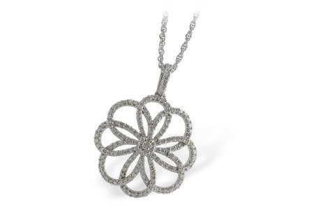 Allison Kaufman Diamond Necklace in 14K White Gold, 1.03 ctw