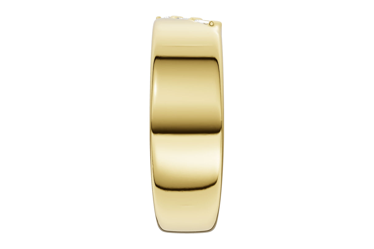 Allison Kaufman Baguette Diamond Wedding Band in 14K Yellow Gold, 0.11 ctw (W2741), alternate view