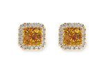 Allison Kaufman Yellow Sapphire & Diamond Earrings in 14K Yellow Gold, 1.02 ctw