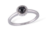 Allison Kaufman Black Diamond Ring in 14K White Gold, 0.44 ctw