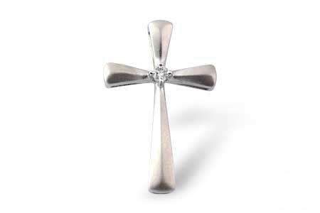 Allison Kaufman Diamond Pendant in 14K White Gold, 0.03 ctw (P6476)