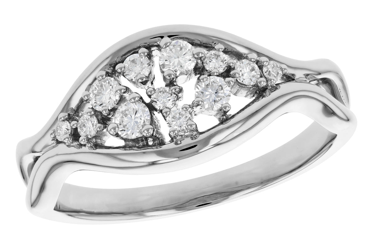 Allison Kaufman Diamond Ring in 14K White Gold, 0.26 ctw (D6123)