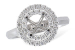 Allison Kaufman Diamond Engagement Ring Semi-Mount in 14K White Gold, 0.41 ctw (LR134-41)