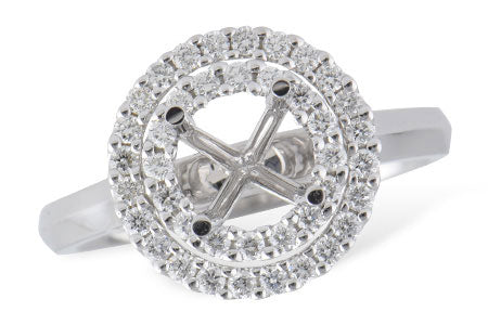 Allison Kaufman Diamond Engagement Ring Semi-Mount in 14K White Gold, 0.41 ctw (LR134-41)