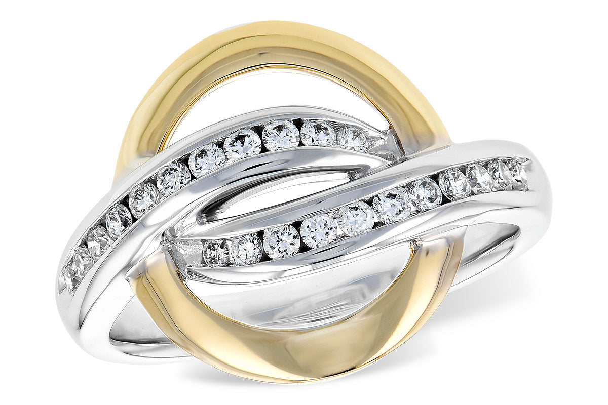 Allison Kaufman Diamond Ring in 14K Yellow & White Gold, 0.33 ctw