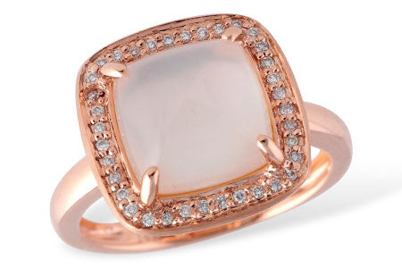 Allison Kaufman Rose Quartz & Diamond Ring in 14K Rose Gold, 3.70 ctw