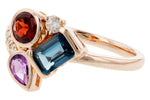 Allison Kaufman Multi-Gemstone & Diamond Ring in 14K Rose Gold, 1.30 ctw, alternate view