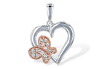 Allison Kaufman Diamond Pendant in 14K Two-Tone Gold, 0.08 ctw