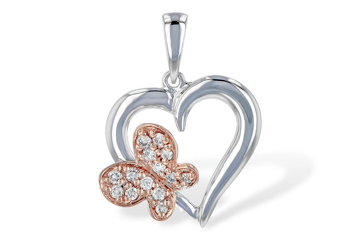 Allison Kaufman Diamond Pendant in 14K Two-Tone Gold, 0.08 ctw