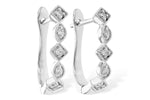 Allison Kaufman Diamond Earrings in 14K White Gold, 0.10 ctw (E2112)