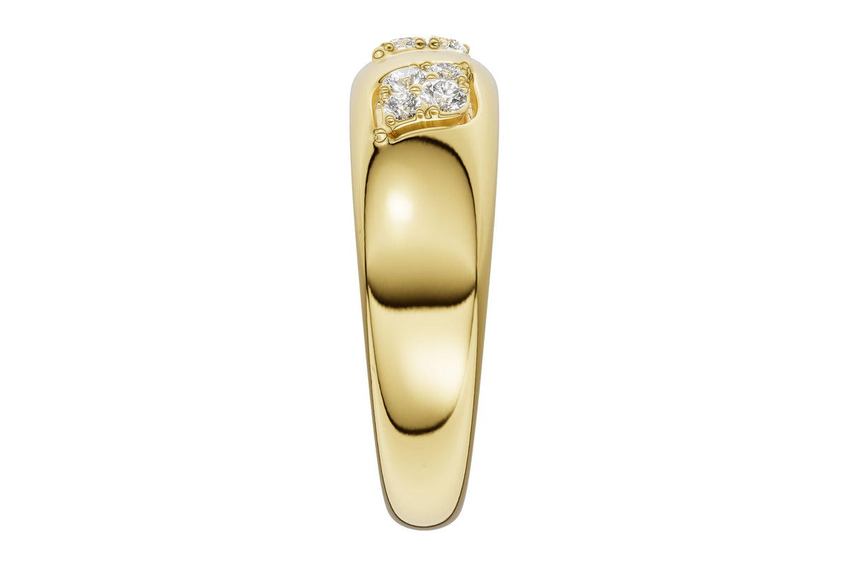 Allison Kaufman Diamond Wedding Band in 14K Yellow Gold, 0.25 ctw (W2740), alternate view