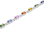 Allison Kaufman Sapphire & Diamond Bracelet in 14K White Gold, 5.08 ctw, alternate view