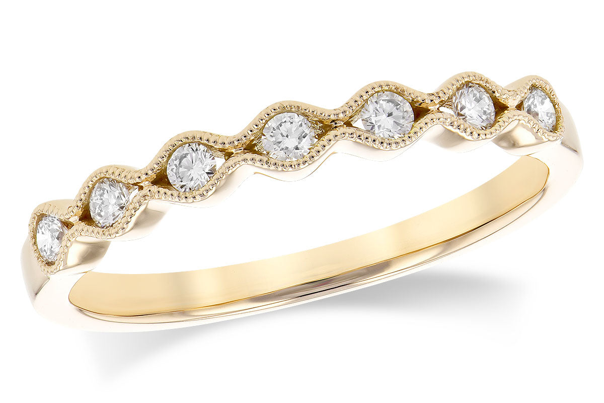 Allison Kaufman Diamond Wedding Band in 14K Yellow Gold, 0.17 ctw (W2449)