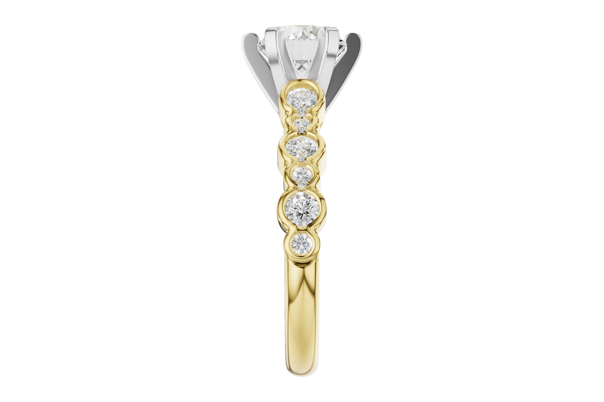 Allison Kaufman Diamond Engagement Ring Semi-Mount in 14K Yellow Gold, 0.50 ctw (L7921), alternate view