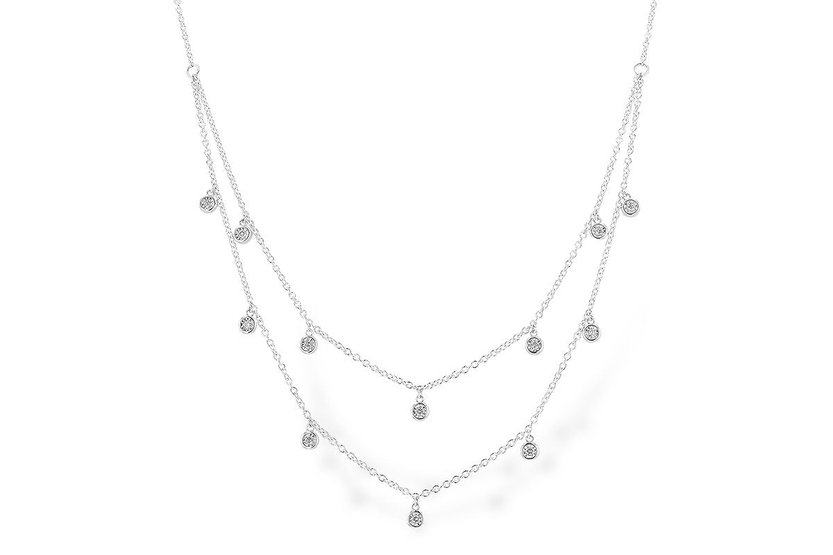 Allison Kaufman Diamond Necklace in 14K White Gold, 0.22 ctw (N8367)
