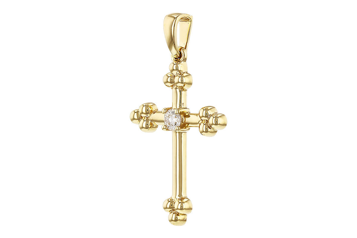 Allison Kaufman Diamond Pendant in 14K Yellow Gold, 0.05 ctw (P6551), alternate view