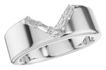 Allison Kaufman Baguette Diamond Wedding Band in 14K White Gold, 0.11 ctw (W2741)