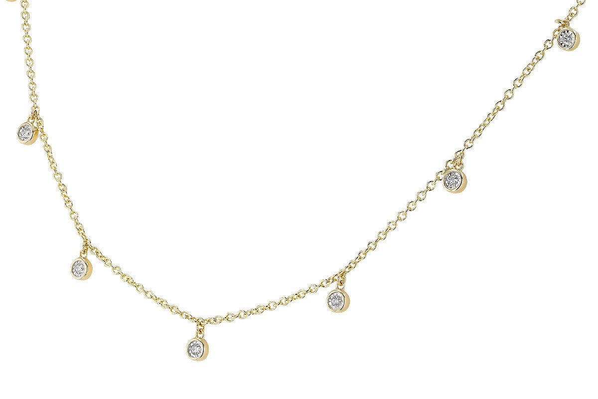 Allison Kaufman Diamond Necklace in 14K Yellow Gold, 0.12 ctw (N8365), alternate view