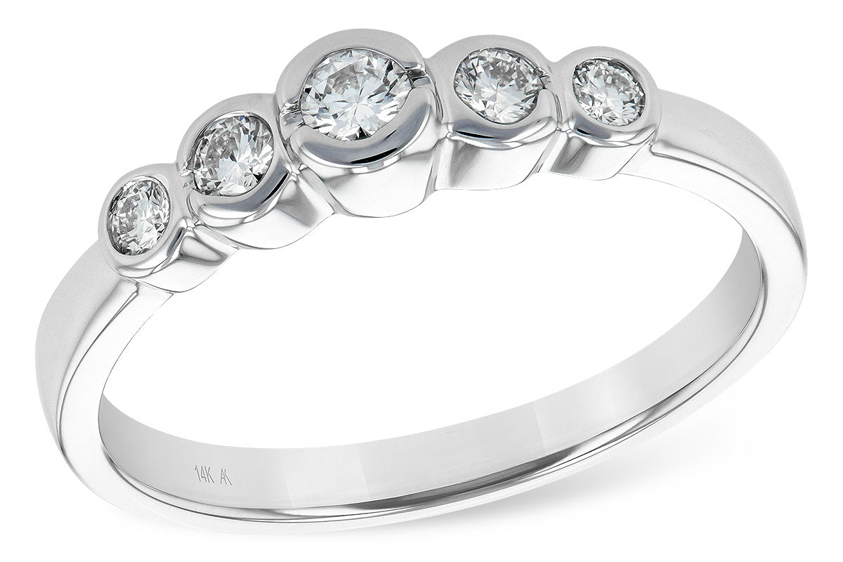 Allison Kaufman Diamond Wedding Band in 14K White Gold, 0.25 ctw (WR106-25)