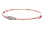 Allison Kaufman Diamond Bangle Bracelet in 14K Rose Gold, 0.25 ctw, alternate view
