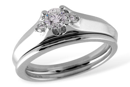 Allison Kaufman Diamond Bridal Set in 14K White Gold, 0.33 ctw (S8025)