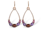 Allison Kaufman Multi-Gemstone & Diamond Earrings in 14K Rose Gold, 3.98 ctw