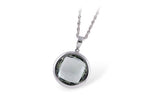 Allison Kaufman Green Amethyst Necklace in 14K White Gold, 5.40 ctw
