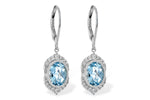 Allison Kaufman Aquamarine & Diamond Earrings in 14K White Gold, 2.43 ctw